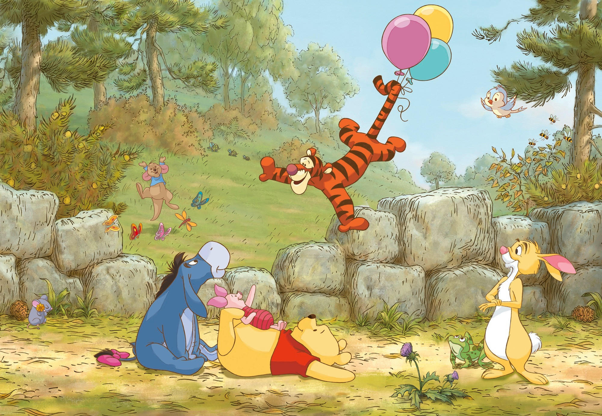 FOTOTAPETE Winnie Pooh  - Multicolor, LIFESTYLE, Papier (368/254cm) - Komar