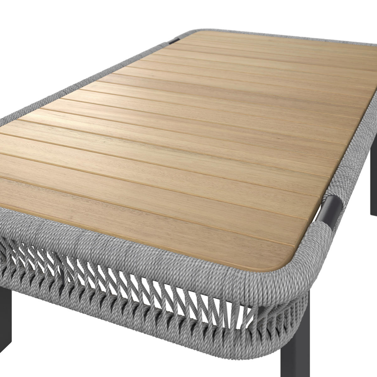 GARTENSET Webstoff Eukalyptusholz massiv Stahl  - Anthrazit/Grau, LIFESTYLE, Holz/Textil (190/74/72,5cm) - Ambia Garden