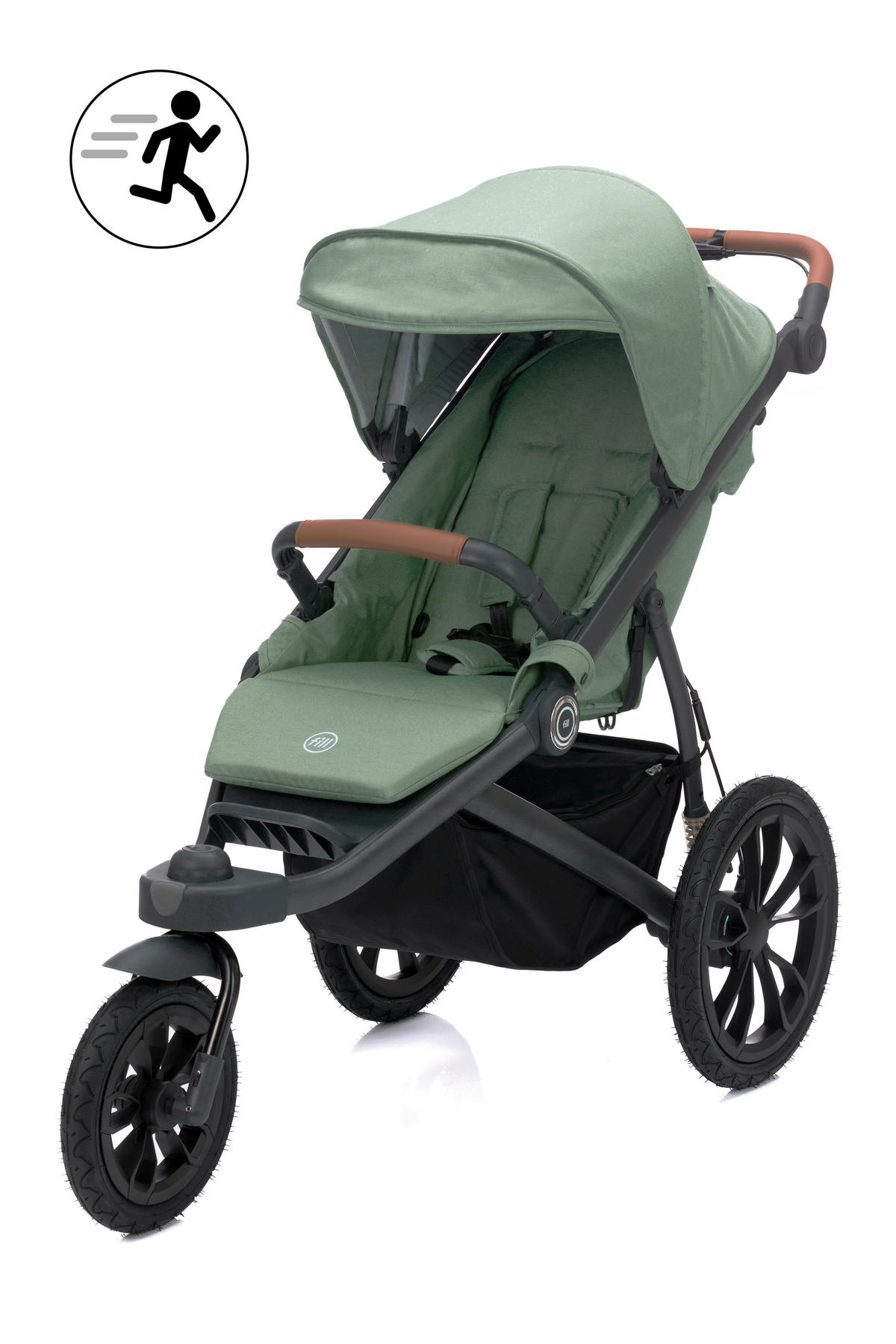 JOGGER Set Jogger Run  - Schwarz/Olivgrün, Basics, Textil/Metall (125/57/107cm) - Fillikid