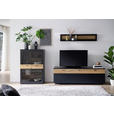 WANDBOARD  150/28/25 cm  - Eichefarben/Schwarz, Design, Glas/Holzwerkstoff (150/28/25cm) - Novel