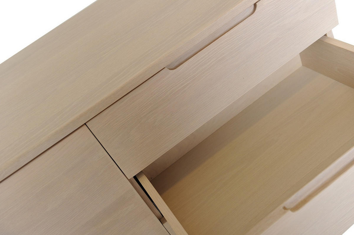 SIDEBOARD 161/76/41 cm  - vit/ekfärgad, Design, metall/trä (161/76/41cm) - Best Price