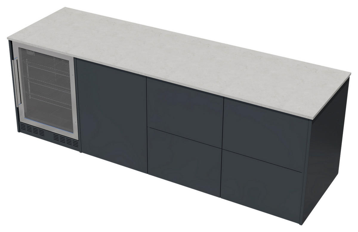OUTDOORKÜCHE  - Sandfarben/Anthrazit, Basics, Glas/Keramik (262/92,5-98,5/63,3cm) - Dieter Knoll