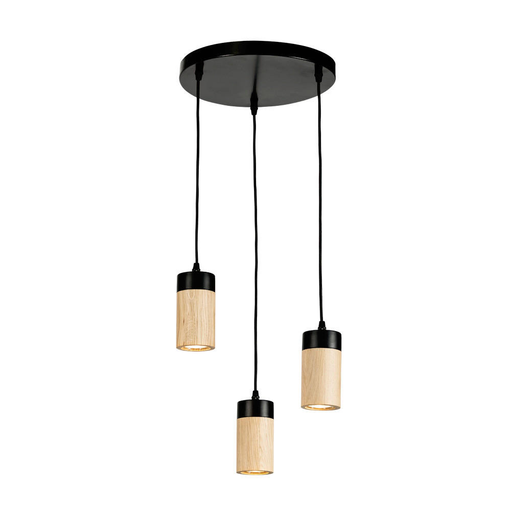 HÄNGELEUCHTE Annick 30/116 cm   - Eichefarben, Basics, Holz (30/116cm)