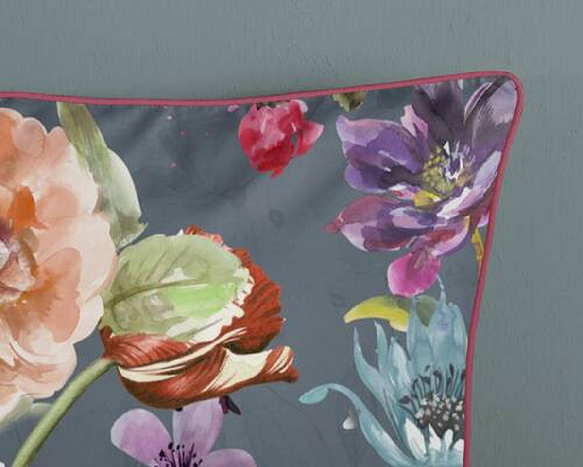 WENDEBETTWÄSCHE Parma Satin 135/200 cm  - Anthrazit/Grau, Design, Textil (135/200cm)