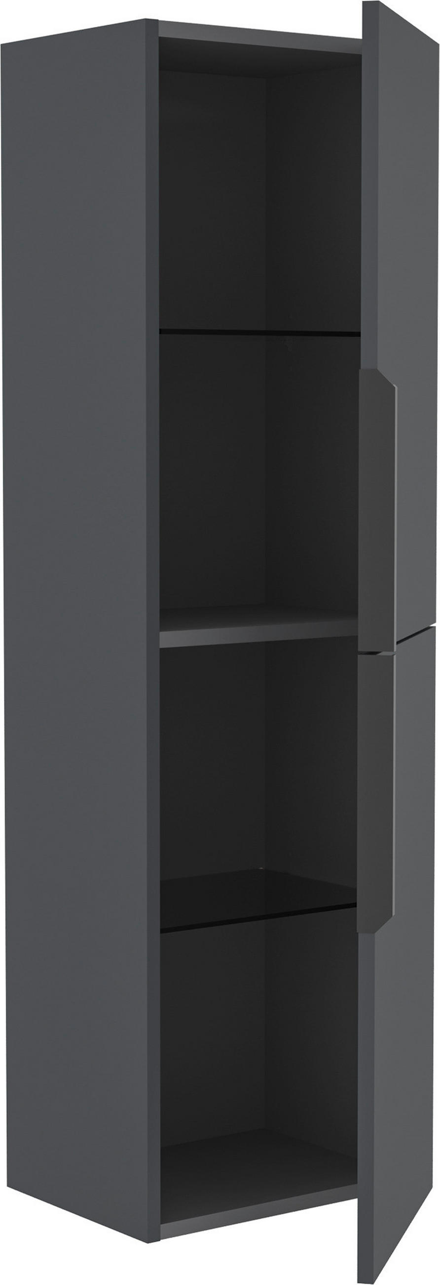 MIDISCHRANK 40/138/32 cm  - Anthrazit/Schwarz, MODERN, Glas/Holzwerkstoff (40/138/32cm) - MID.YOU
