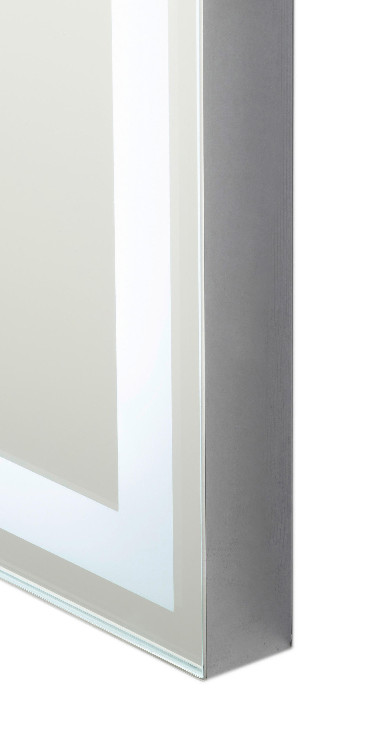 BADEZIMMERSPIEGEL 50/70/3,6 cm  - Silberfarben, KONVENTIONELL, Glas/Metall (50/70/3,6cm)