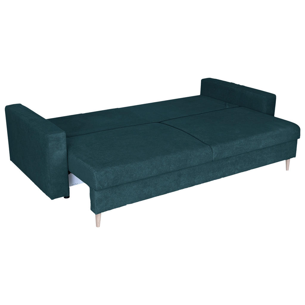 Thumbnail - Mid.you Schlafsofa, Blau, Textil, 3-Sitzer, Füllung: Polyurethan (PUR),Polyurethan (Pur), 220x96x98 cm, Made in EU, Lieg...
