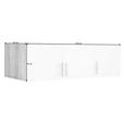 AUFSATZSCHRANK 136/39/54 cm  - Weiß Hochglanz/Alufarben, Design, Holzwerkstoff/Kunststoff (136/39/54cm) - Carryhome