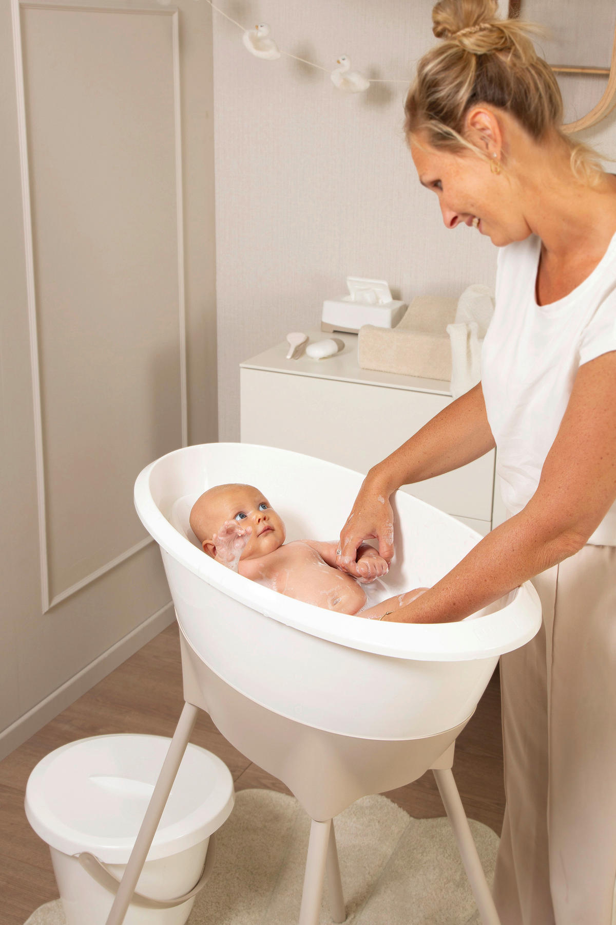 BABYBADESET White 8-teilig  - Weiß, Basics, Kunststoff (79,1/39,1/45,6cm) - Luma