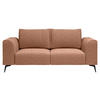 2-SITZER-SOFA beflockt Orange  - Schwarz/Orange, Design, Holz/Textil (186/88/90cm) - MID.YOU