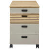 ROLLCONTAINER Eiche Artisan, Grau  - Schwarz/Eiche Artisan, KONVENTIONELL, Holzwerkstoff/Kunststoff (45/66/55cm) - Stylife