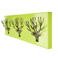 HAKENLEISTE  in Chromfarben, Hellgrün  - Chromfarben/Hellgrün, Basics, Metall (60,5/17,7/2,8cm)