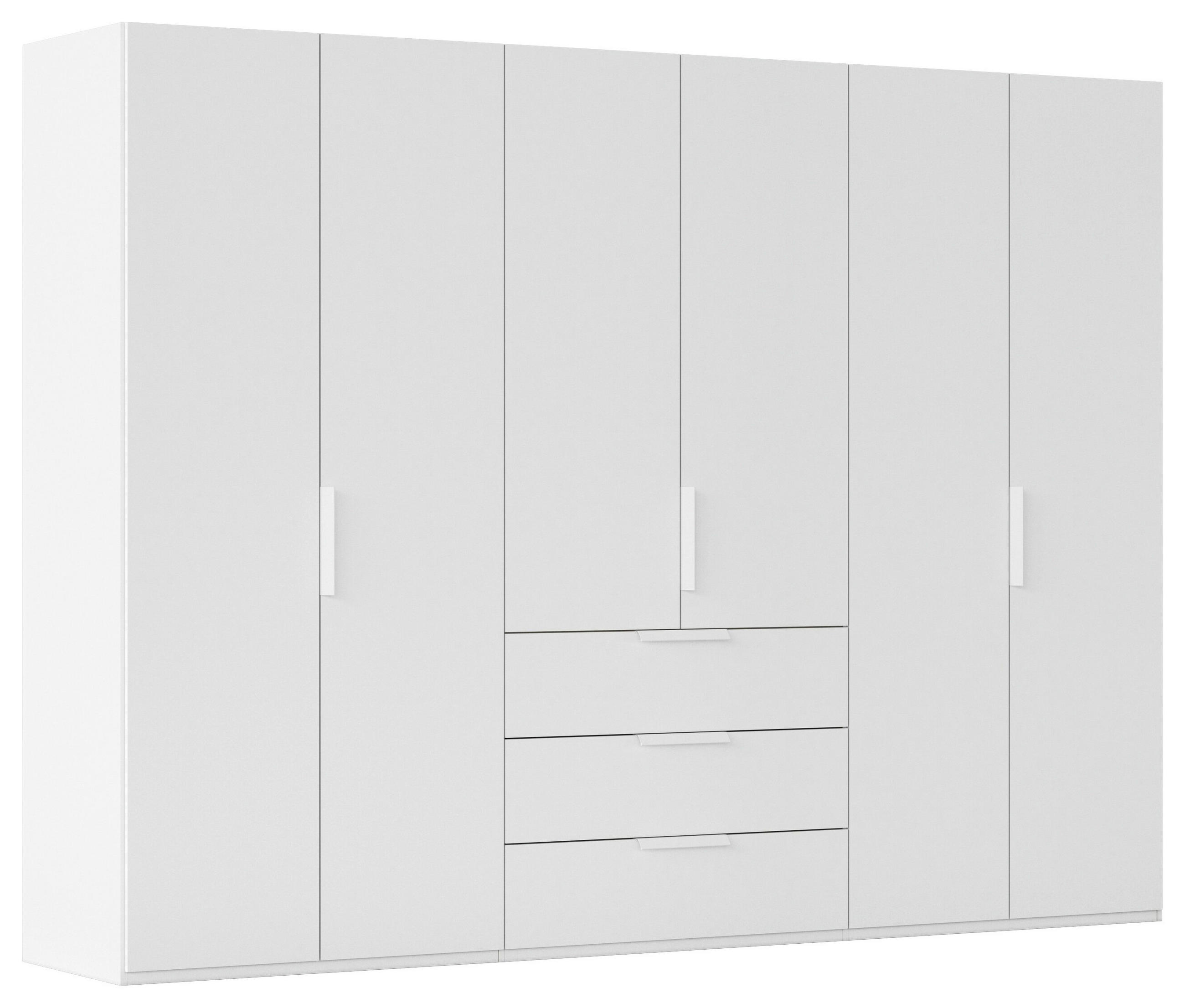 DREHTÜRENSCHRANK 301/223/61 cm,  in Weiß, 6-türig  - Weiß, Basics, Holzwerkstoff/Metall (301/223/61cm) - Novel