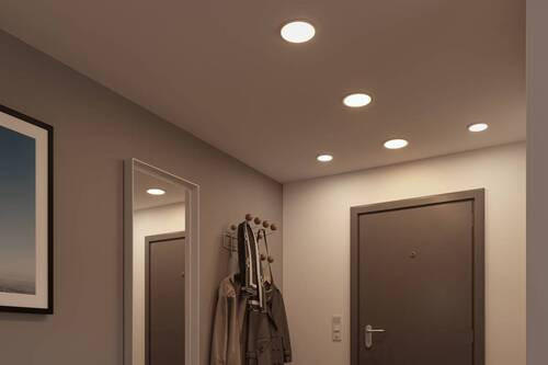 LED-PANEEL 17,5 cm  - Chromfarben, Design, Kunststoff (17,5cm) - Paulmann