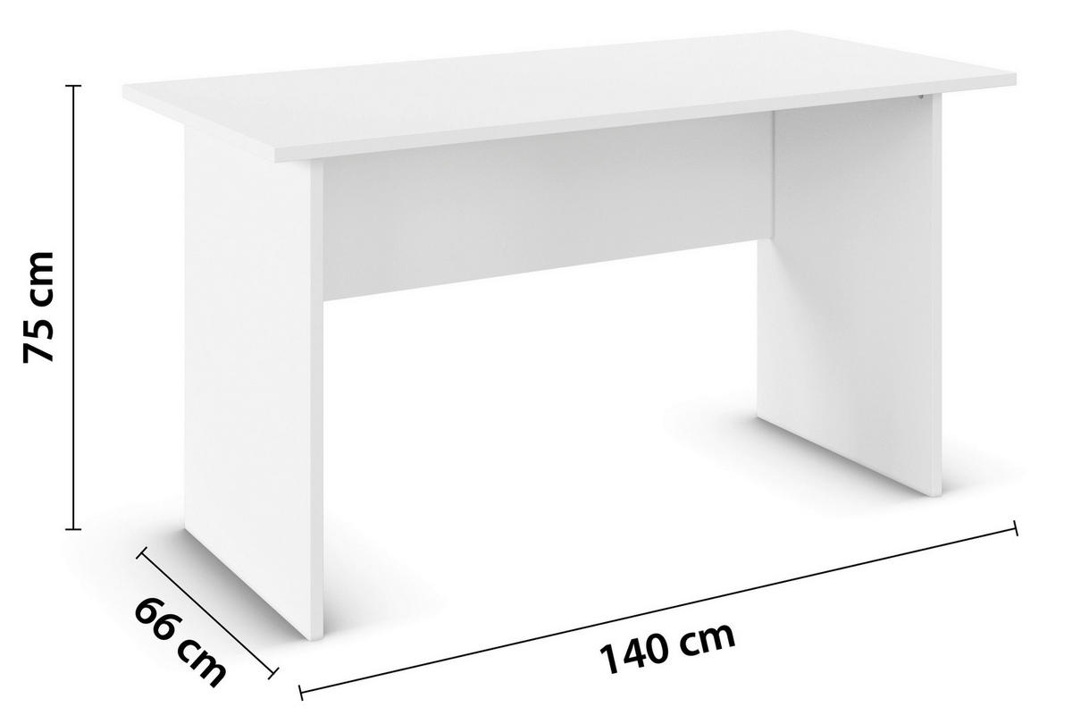 MLADINSKA PISALNA MIZA leseni material bela  - bela, Trend, leseni material (140/75/66cm) - Xora