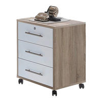 ROLLCONTAINER Sonoma Eiche, Weiß Hochglanz  - Edelstahlfarben/Weiß Hochglanz, MODERN, Holzwerkstoff/Kunststoff (44/58/40cm) - MID.YOU