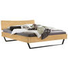 BETT 160/200 cm  in Anthrazit, Eichefarben  - Eichefarben/Anthrazit, MODERN, Holz/Metall (160/200cm) - Hasena