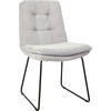 STUHL  in Cord  - Hellgrau/Schwarz, Design, Textil/Metall (49/90/68cm) - Johann Jakob
