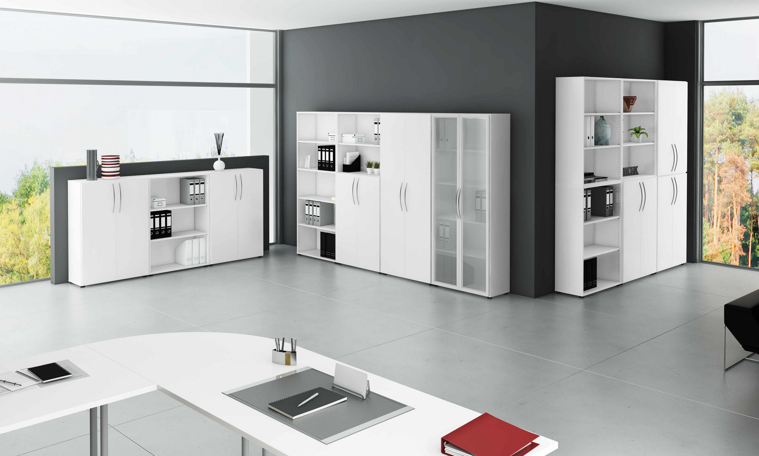 AKTENSCHRANK Weiß - Weiß, KONVENTIONELL, Holzwerkstoff (80/188/33cm) - Venda