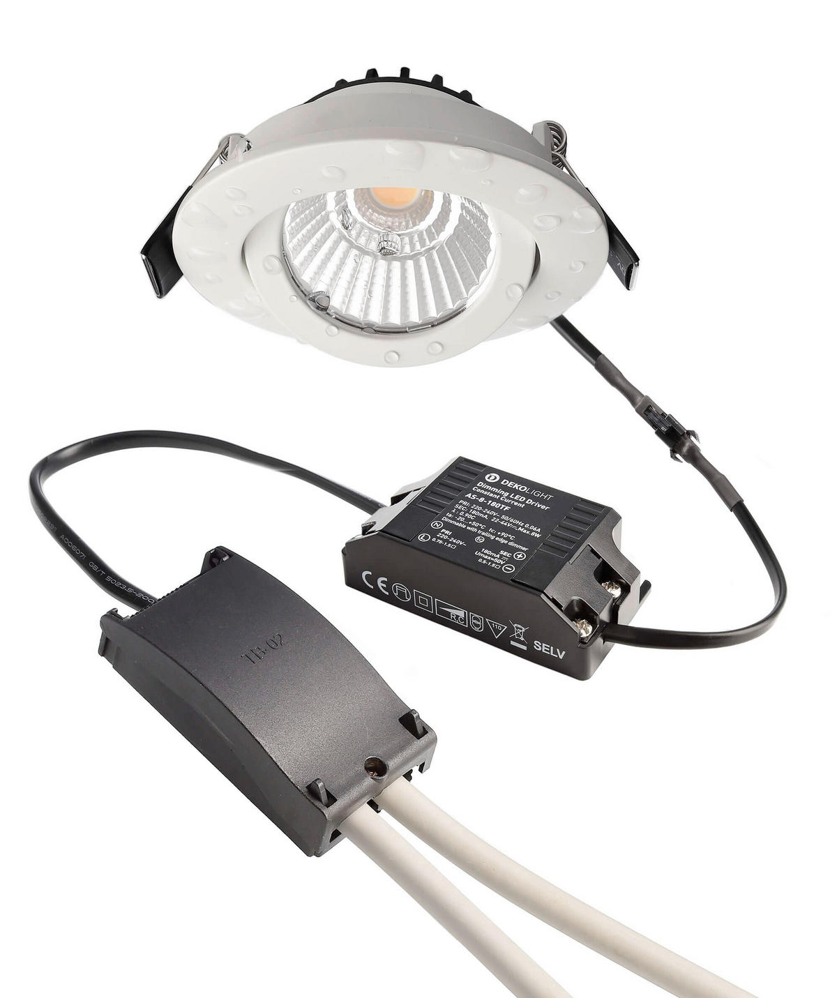 LED-EINBAUSPOT Dione 8,2/8,2/4,1 cm   - Weiß, KONVENTIONELL, Metall (8,2/8,2/4,1cm)