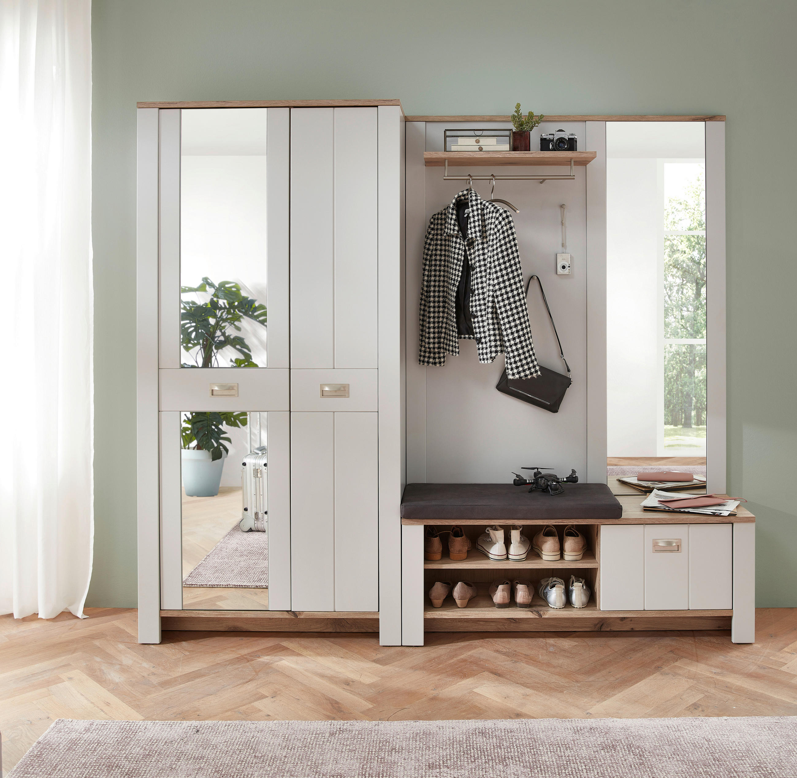 GARDEROBENPANEEL  in 130/154/30 cm  - Eichefarben/Braun, LIFESTYLE, Holzwerkstoff (130/154/30cm) - MID.YOU