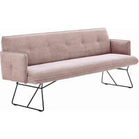 SITZBANK 212/89/70 cm  in Altrosa  - Schwarz/Altrosa, Design, Textil/Metall (212/89/70cm) - Pure Home Lifestyle
