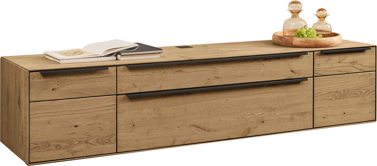 LOWBOARD Kastanienfarben  212/47,1/47,1 cm  - Kastanienfarben/Anthrazit, Natur, Holz/Metall (212/47,1/47,1cm) - Valnatura