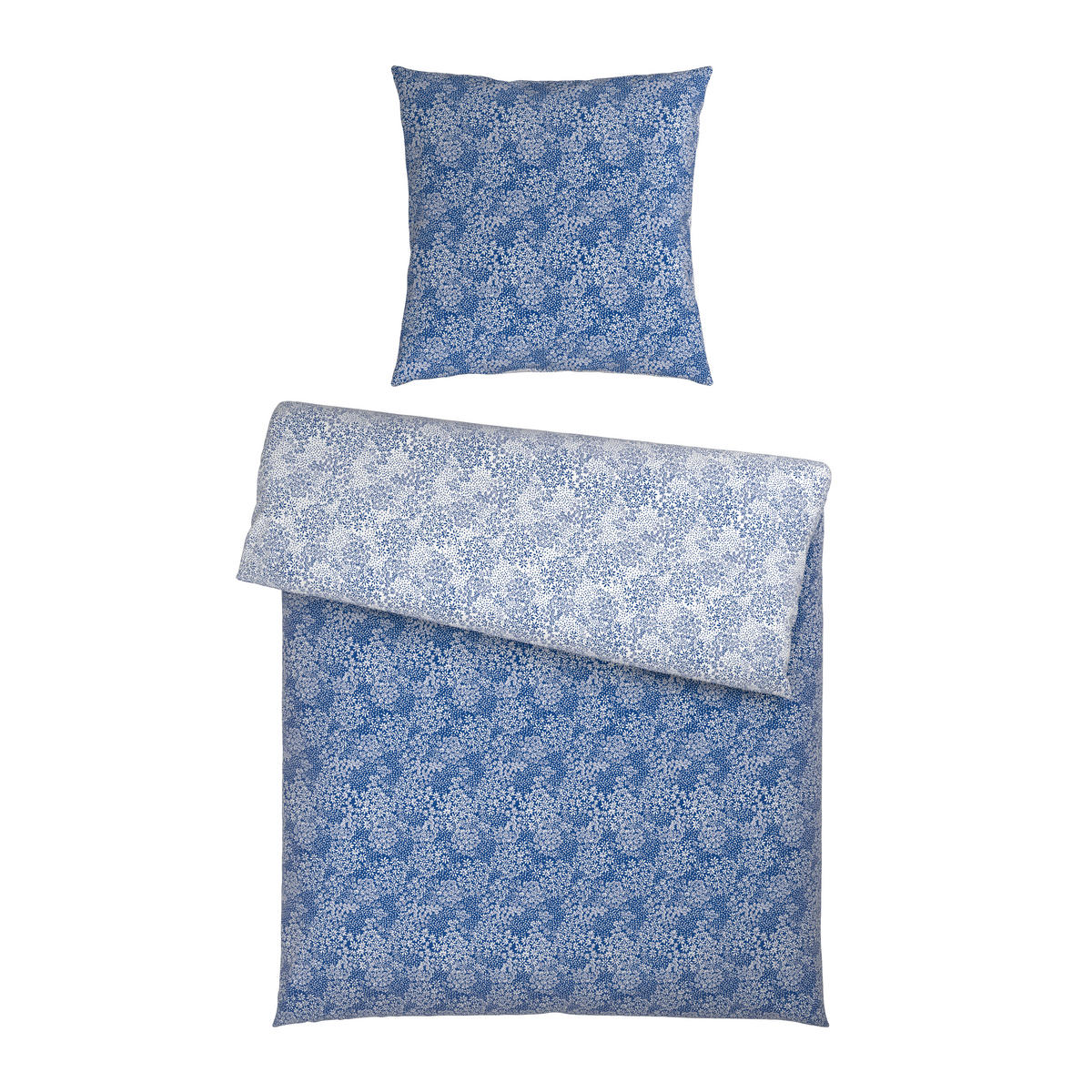 BETTWÄSCHE Satin 155/220 cm  - Blau/Weiß, Design, Textil (155/220cm) - Novel