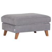 HOCKER in Textil Grau  - Buchefarben/Grau, Design, Holz/Textil (93/47/65cm) - MID.YOU