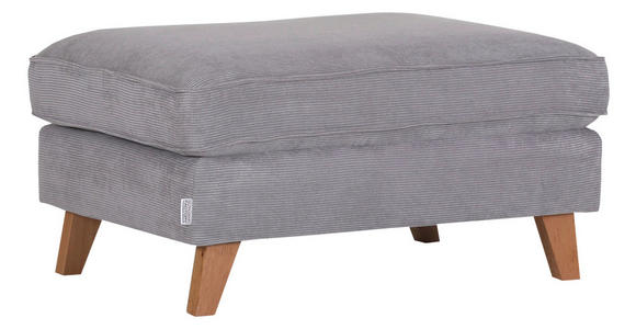 HOCKER Cord Grau - Buchefarben/Grau, Design, Holz/Textil (93/47/65cm) - Carryhome