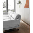 ECKSOFA  in Flachgewebe Creme  176-217/279-327 cm  - Creme/Schwarz, Design, Textil/Metall (176-217/279-327cm) - Dieter Knoll