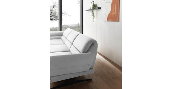ECKSOFA  in Flachgewebe Creme  176-217/279-327 cm  - Creme/Schwarz, Design, Textil/Metall (176-217/279-327cm) - Dieter Knoll