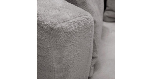 SESSEL in Plüsch Grau  - Schwarz/Grau, KONVENTIONELL, Textil/Metall (115/72/115cm) - Carryhome