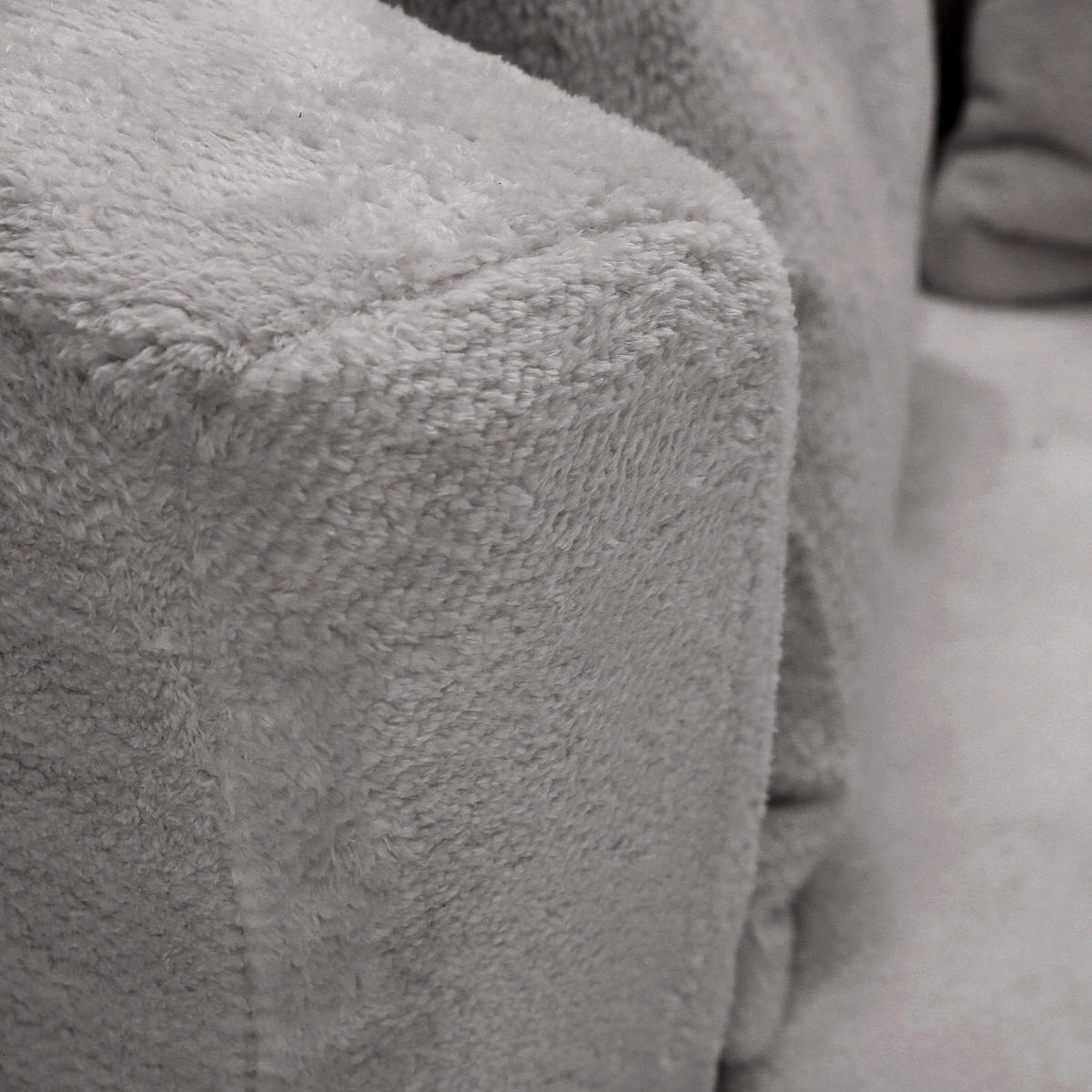 SESSEL in Plüsch Grau  - Schwarz/Grau, KONVENTIONELL, Textil/Metall (115/72/115cm) - Carryhome