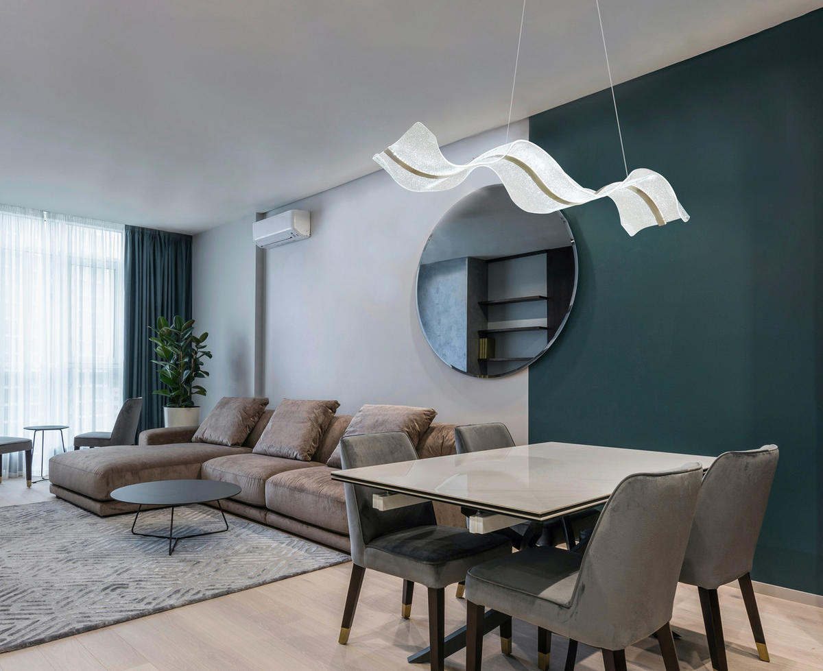 ZÁVĚSNÉ LED SVÍTIDLO, 101/29.4/120 cm  - Design (101/29.4/120cm) - Globo