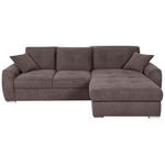 ECKSOFA in Mikrofaser Braun  276/193 cm  - Chromfarben/Braun, MODERN, Kunststoff/Textil (276/193cm) - Hom`in