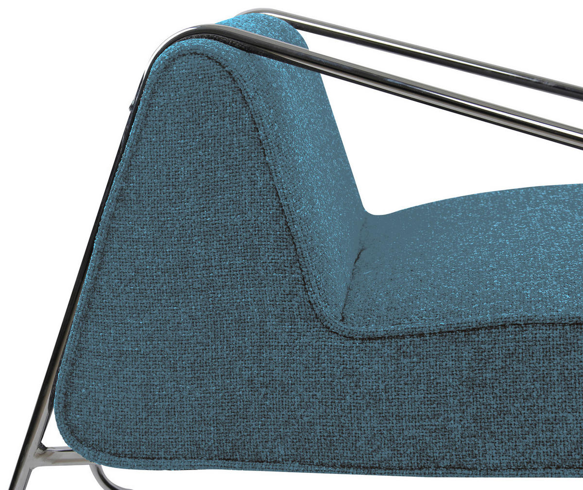 DESIGNSESSEL in Webstoff Blau  - Chromfarben/Blau, MODERN, Textil/Metall (62/85/65cm) - Livetastic