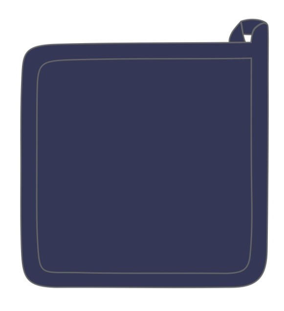 KUCHYNSKÁ LAPKA  - modrá, textil (20/20cm) - Esposa