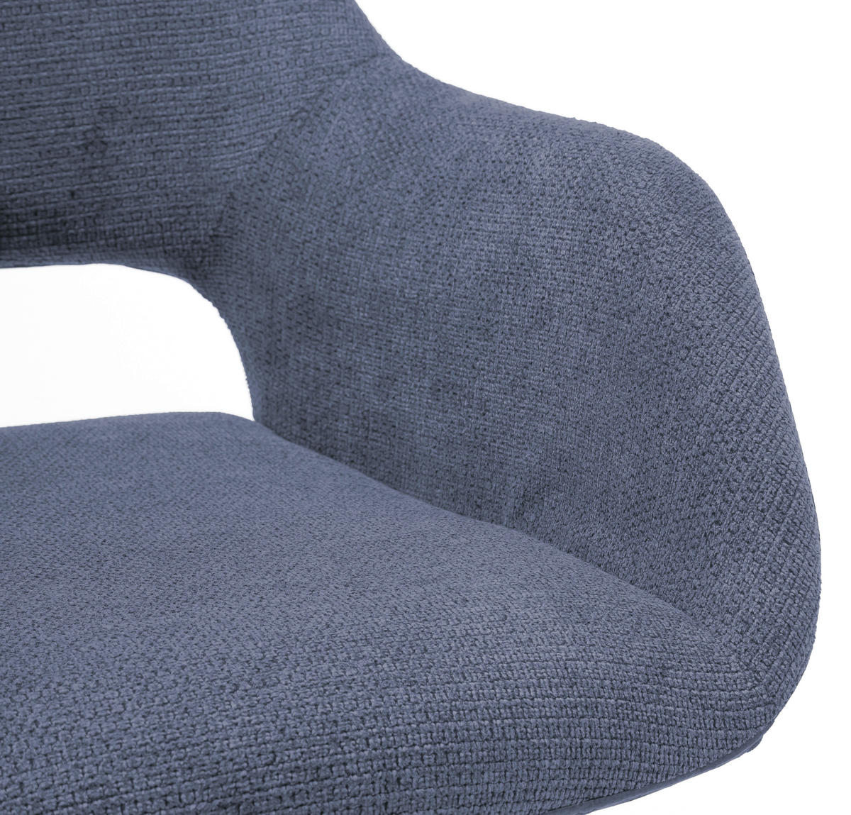 ARMLEHNSTUHL  in Flachgewebe, Mikrofaser  - Blau/Schwarz, Design, Holz/Textil (56/86/64cm) - Lomoco