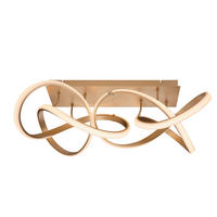 LED-DECKENLEUCHTE   - Goldfarben, Design, Kunststoff/Metall (89/53/32cm) - Dieter Knoll