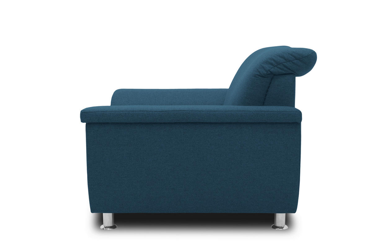 SESSEL Webstoff Dunkelblau    - Chromfarben/Dunkelblau, KONVENTIONELL, Textil/Metall (120/81/97cm) - MID.YOU