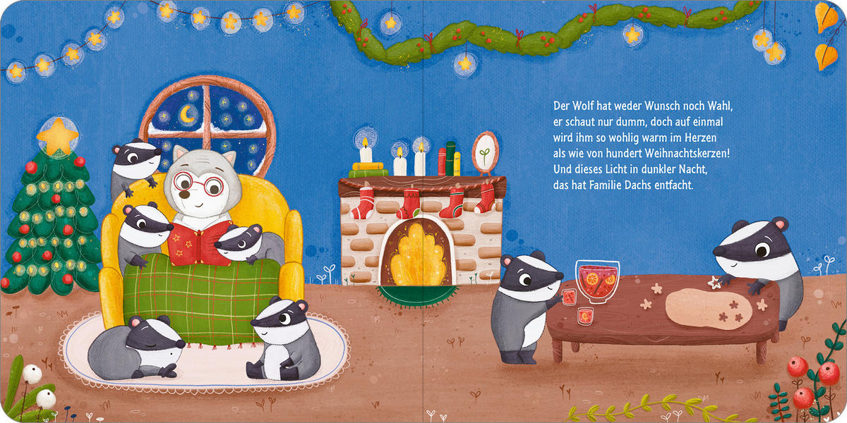 BUCH Weihnachten mit Dachs  - Multicolor, Basics, Papier (16/16/1,2cm)