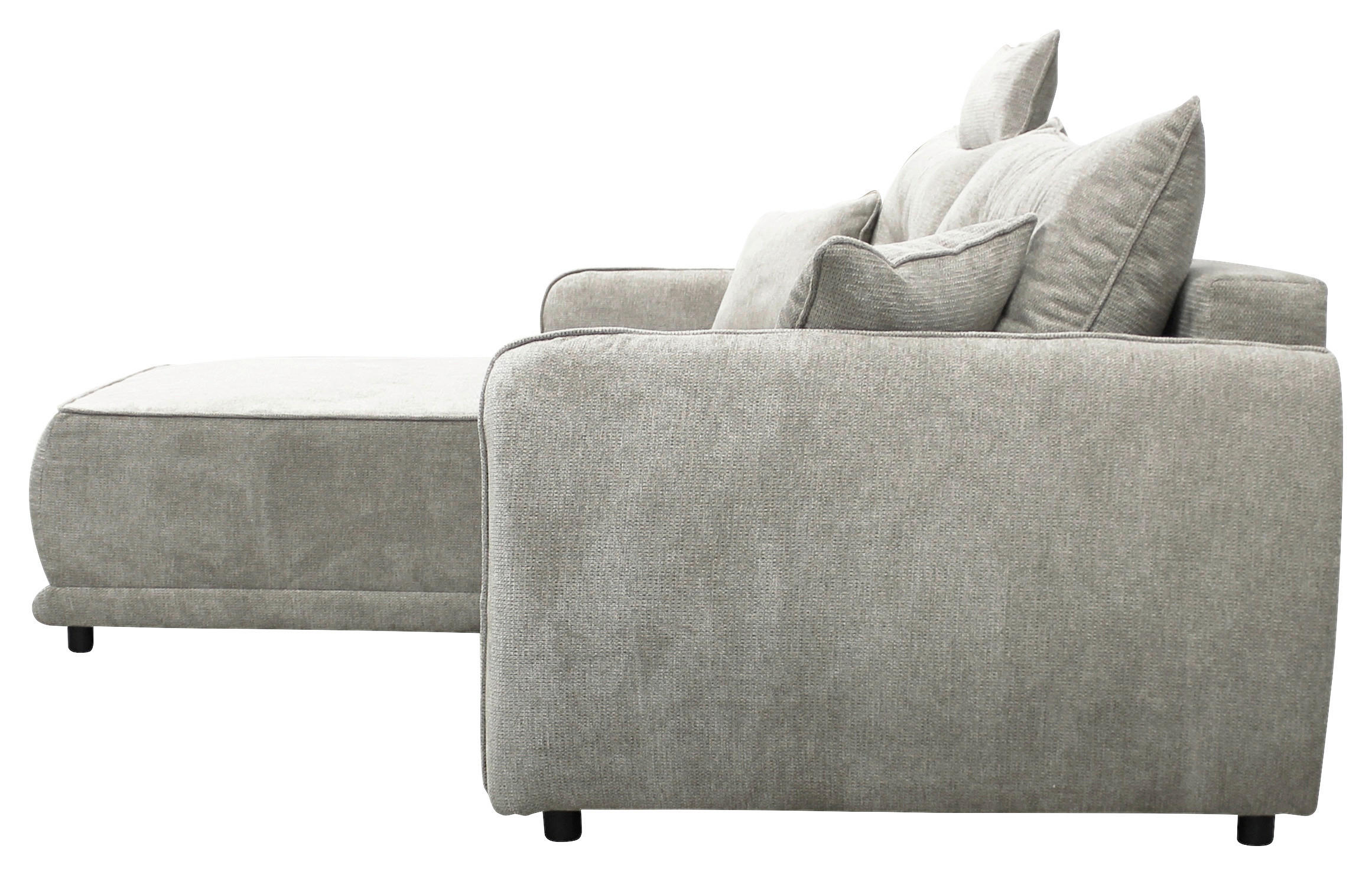 ECKSOFA FRESH Graubraun Struktur  - Graubraun/Beige, Design, Kunststoff/Textil (195/264cm) - MID.YOU