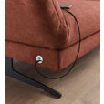 ECKSOFA  in Flachgewebe Rostfarben  279-327/176-217 cm  - Rostfarben/Schwarz, Design, Textil/Metall (279-327/176-217cm) - Dieter Knoll