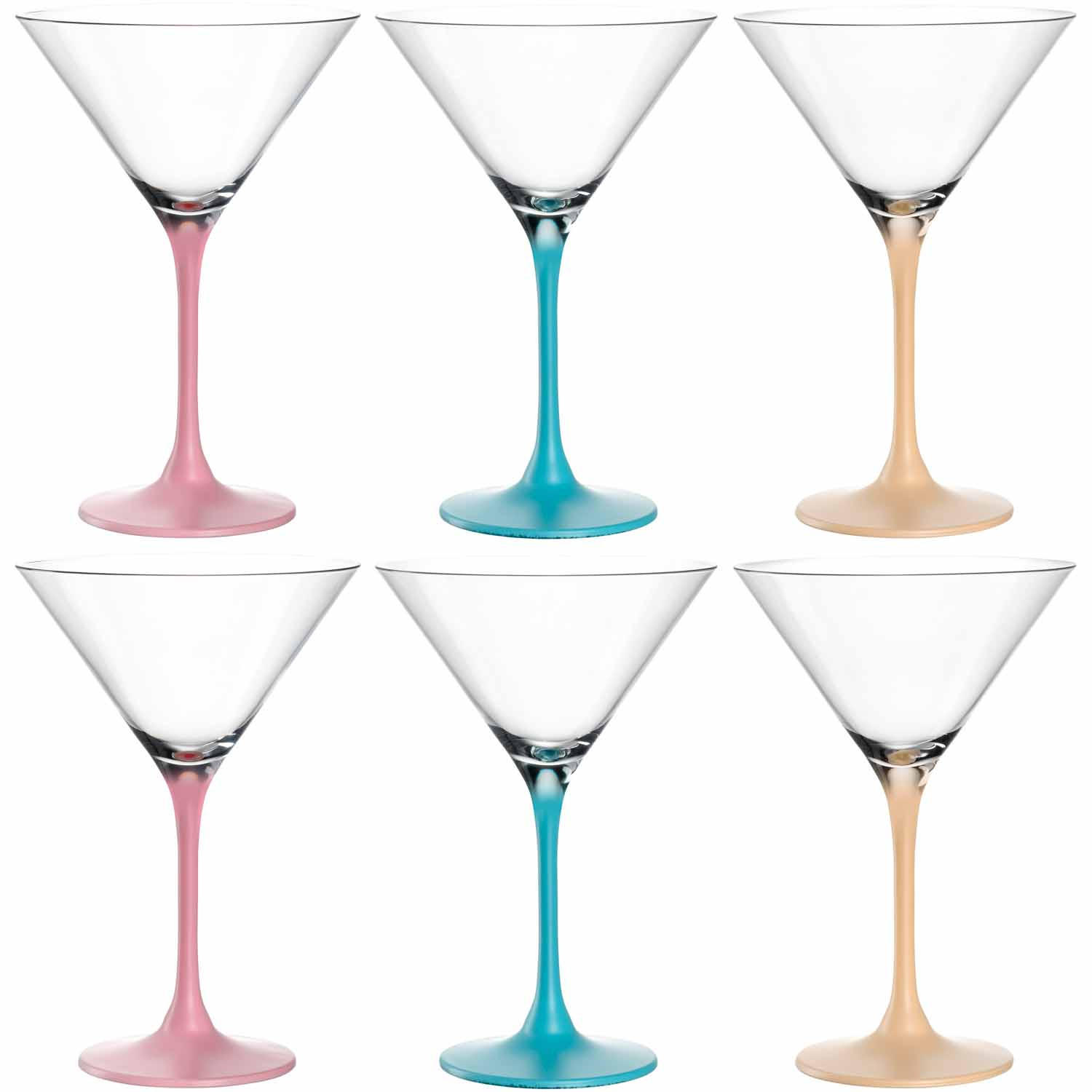 GLÄSERSET Brera 6-teilig  - Transparent/Orange, Design, Glas (11,00/18,50/11,00cm) - Leonardo