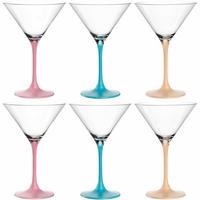 GLÄSERSET Brera 6-teilig  - Transparent/Orange, Design, Glas (11,00/18,50/11,00cm) - Leonardo