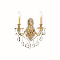 ZIDNA LAMPA - zlatna, Lajfstajl, staklo/metal (31/42,5/21,5cm)
