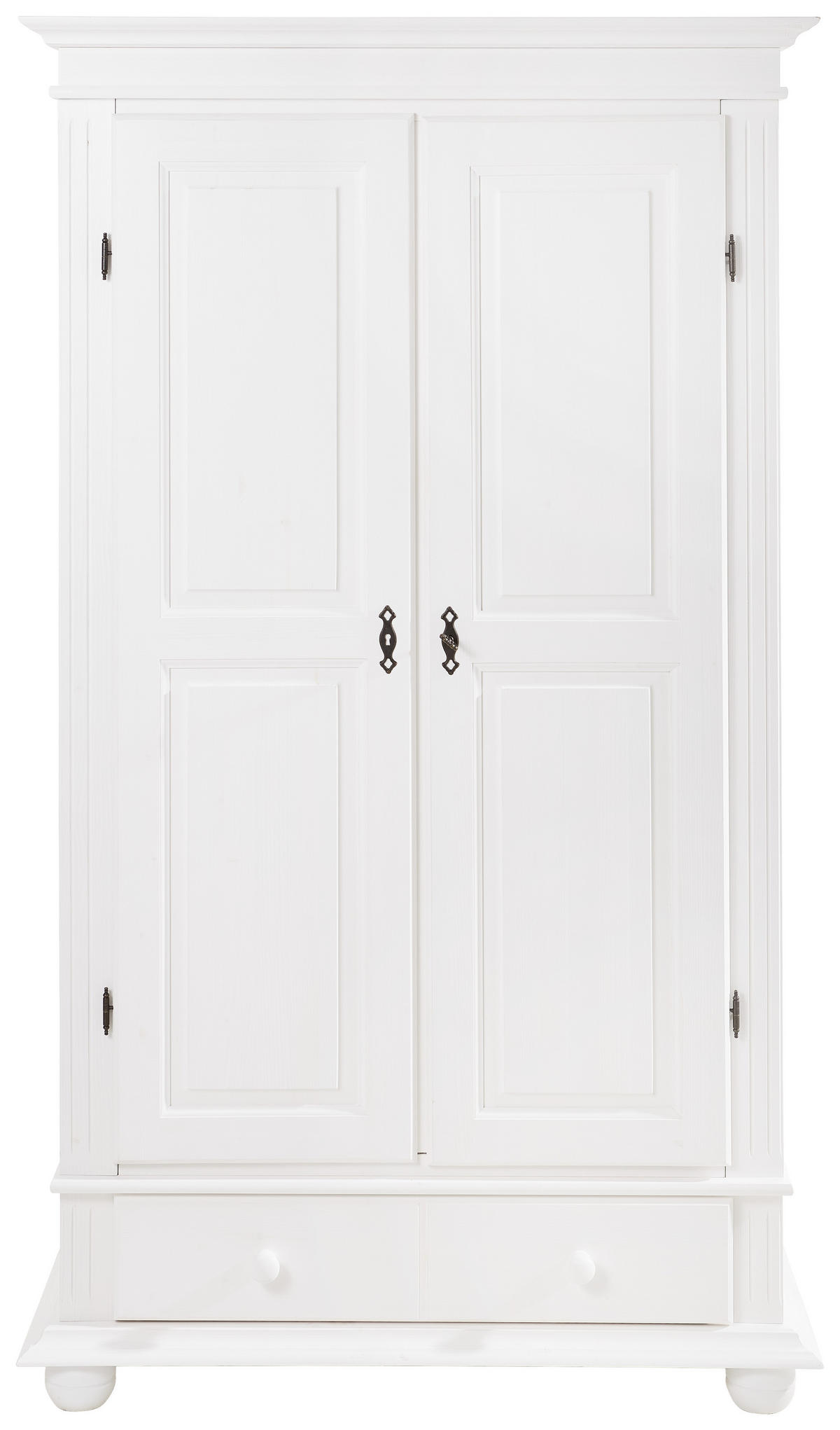 GARDEROBENSCHRANK  in 110/192/58 cm  - Schwarz/Weiß, LIFESTYLE, Holz/Metall (110/192/58cm) - Landscape