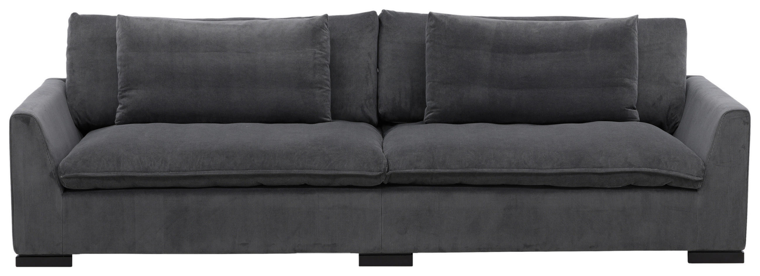 3-SITZER-SOFA Dunkelgrau  - Dunkelgrau, Design, Holz/Textil (270/82/105cm) - Livetastic