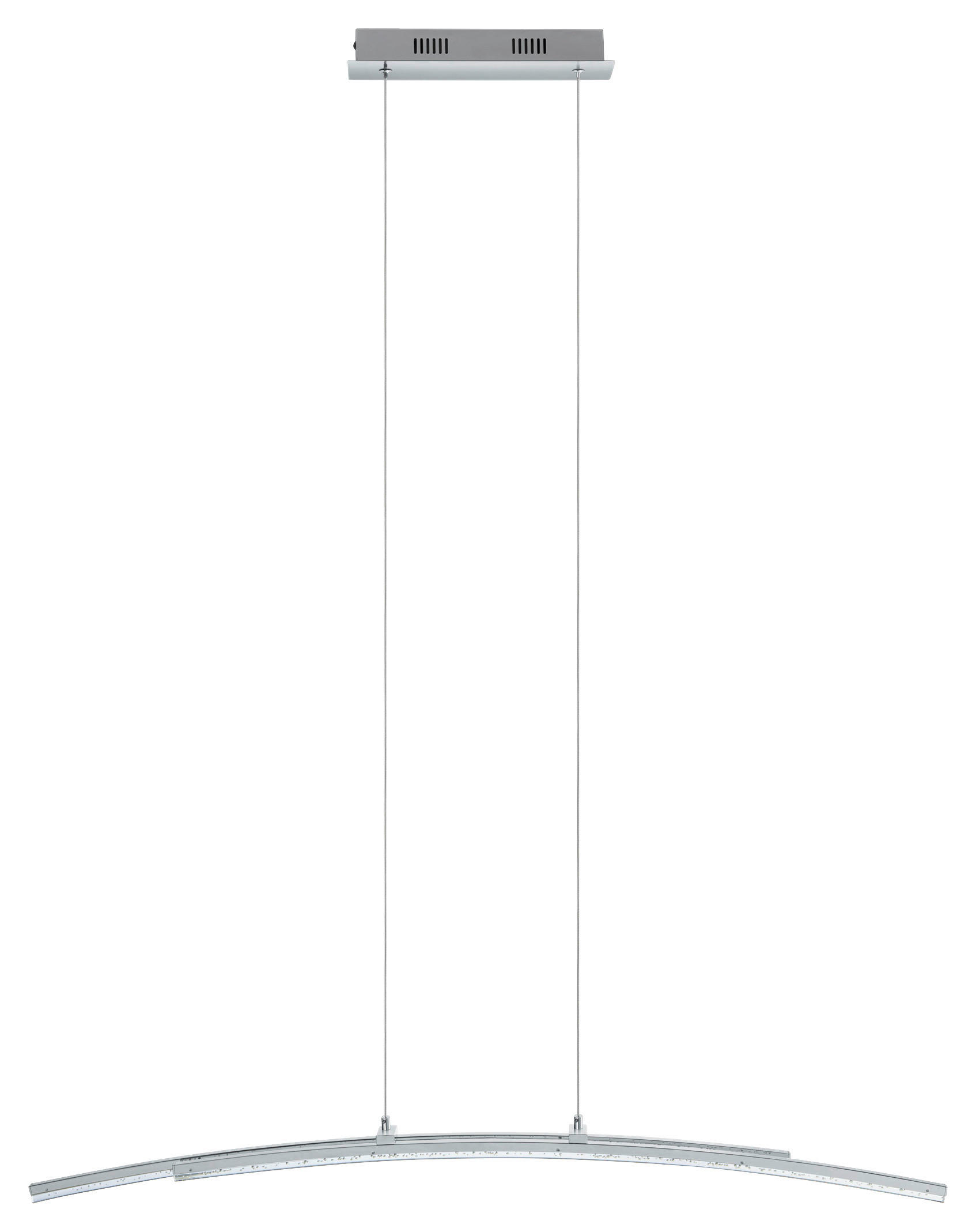 LED-HÄNGELEUCHTE 96/8/150 cm   - Chromfarben/Transparent, MODERN, Kunststoff/Metall (96/8/150cm)